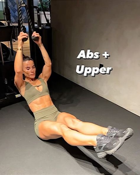 Upper Abs Workout, Upper Ab Workout, Lat Pulldowns, Complete Workout, Cable Workout, Upper Abs, Gym Workout Plan For Women, Front Raises, Lateral Raises