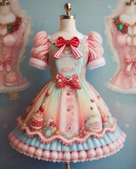 Christmas Candyland, Pastel Fairy, Candy Dress, Fnaf Sb, Candy Theme, Sugar Candy, Fantasy Fashion, Random Things, Cupcake