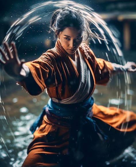 Avatar Photoshoot, Female Kung Fu, Kung Fu Poses, Warrior Dance, Kung Fu Clothing, Dragon Poses, Cosplay League Of Legends, Female Martial Artists, Action Pose Reference