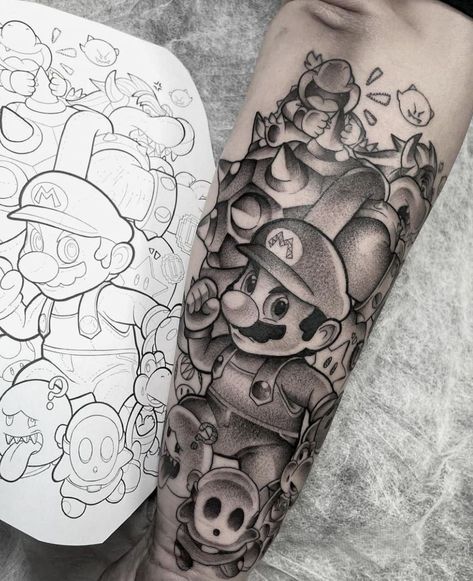 Bowser Tattoo, Dory Tattoo, Minion Tattoo, Super Mario Tattoo, Geek Tattoos, Tinker Bell Tattoo, Little Prince Tattoo, Mario Tattoo, Lion King Tattoo