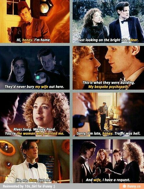 Oh River. Doctor And River, Screaming Into The Void, Alex Kingston, Into The Void, Hello Sweetie, Doctor Who Quotes, Rose Tyler, 11th Doctor, Never Stop Dreaming