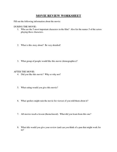 The astonishing Movie Review Worksheet | Home Library / Study / Office Intended For Story Skeleton Book Report Template digital … Movie Report Worksheet, Movie Critique, Movie Review Template, Skeleton Book, Book Report Template, High School English Lesson Plans, High School English Lessons, Film Class, Teaching Lessons Plans