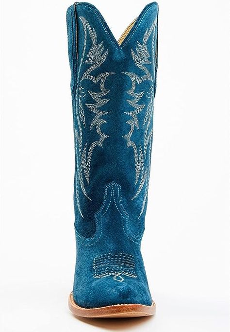 Idyllwind Women's Charmed Life Western Boot Pointed Toe - BIWFA22L2 - Fueled by Miranda Lambert Suede Western Boots, Blue Cowboy Boots, Blue Suede Boots, Womens Cowgirl Boots, Miranda Lambert, Work Boots Men, Western Cowgirl, Blue Suede, Cowgirl Boots