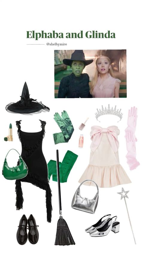 Glinda Halloween Costume, Glinda Halloween, Halloween Duos, Wicked Costumes, Cute Group Halloween Costumes, Elphaba And Glinda, Classy Halloween Costumes, Matching Halloween Costumes, Halloween Costume Ideas For Women