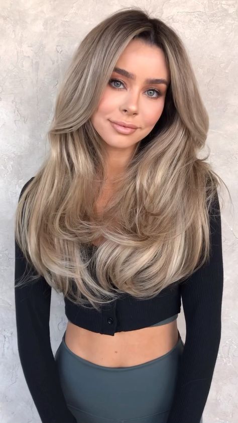 Vanilla Blonde Hair Balayage, Vanilla Almond Butter Hair, Vanilla Almond Blonde, Almond Blonde Hair, Vanilla Almond Blonde Hair, Almond Blonde, Sand Blonde Hair, Hairby Chrissy, Best Blonde Hair