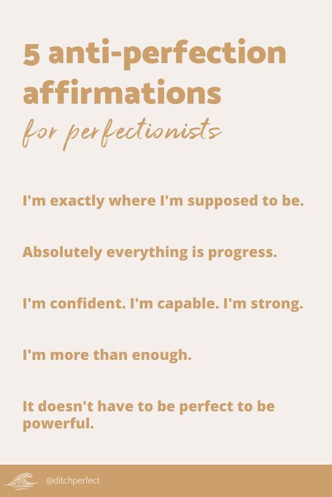 Perfectionist Quotes, Perfectionism Quotes, Overcoming Perfectionism, Business Affirmations, Perfectionism Overcoming, Conscious Mind, Gratitude Practice, Practice Writing, Success Affirmations