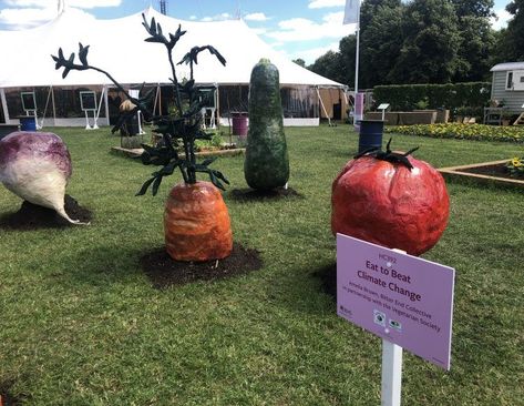 Giant Vegetable, Veggie Diet, Amazing Sculptures, Health Fair, Food Sculpture, City Farm, Stage Props, Giant Food, Veggie Food