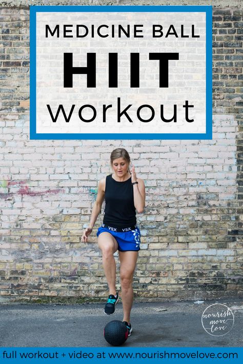 Medicine Ball HIIT Workout | 30 minute workout | HIIT workouts | HIIT workouts at home | medicine ball | total body workout || Nourish Move Love #hiit #workout #fitness Hiit Circuit Workout, 30 Minute Workout Video, Weight Circuit, Hit Workout, Body Weight Circuit, Workouts Hiit, 20 Minute Hiit Workout, Kettle Ball, Body Weight Workout