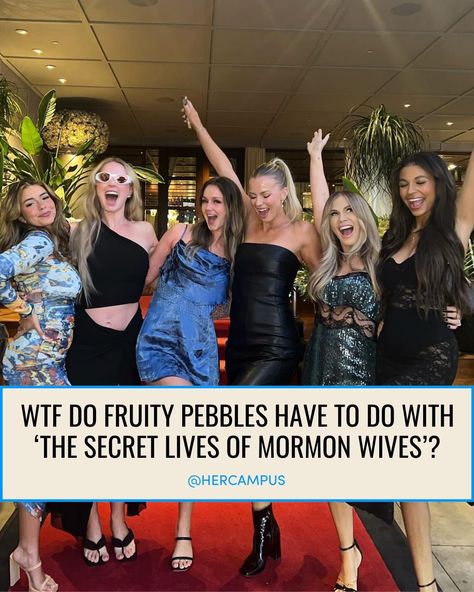 I fear none of us will ever eat Fruity Pebbles the same way again. 🫠 ‘The Secret Lives Of Mormon Wives’ just dropped on Hulu and it already has the internet talking. Like any good reality show, it’s filled with drama and scandals, but one specific feud between Mormon influencers #DemiEngamenn and #WhitneyLeavitt has the people of #TikTok up in arms. Hit our link in bio for a full breakdown of why the classic fruity cereal is causing chaos. 📸 @secretlivesonhulu #fruitypebbles #secretlivesof... Secret Lives Of Baba Segi’s Wives, The Secret Lives Of Mormon Wives, Book Of Mormon Tree Of Life, Book Or Mormon Scriptures, Book Of Mormon Promises, Her Campus, Fruity Pebbles, Secret Life, Reality Show