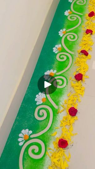 874K views · 35K reactions | Easy border rangoli designs ✨ . . #rangoli #rangoliart #rangolidesigns #ganpatibappamorya #ganpati #bappa #ganpatifestival | Anuja🌼 DIY Decor Plants Bappa Rangoli Designs, Ganpati Bappa Rangoli Designs, Easy Border Rangoli Designs, Border Rangoli Designs, Designs Rangoli, Border Rangoli, Ganpati Festival, Decor Plants, Diwali Decoration