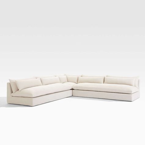 Now Trending for Outdoor Patio: Furniture & Decor | Crate & Barrel Outdoor Patio Sectional, White Slipcovers, Outdoor Sectional Furniture, Patio Couch, L Shaped Couch, Upholstery Cushions, Outdoor Couch, Sofa Review, Patio Sectional