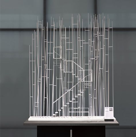 sou fujimoto among architects for bus stop designs in krumbach, austria Bus Stop Design, Sou Fujimoto, Stairs Architecture, Concept Model, Arch Model, Architecture Models, Architectural Model, 3d Studio, Architectural Models