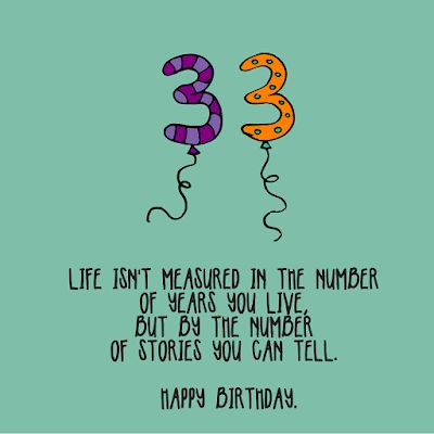 33 Birthday Quotes, Happy 33 Birthday Quotes, 33rd Birthday Quotes, Birthday Sms, 33 Birthday, 33rd Birthday, Birthday Quotes Funny, Birthday Captions, Happy Birthday Messages