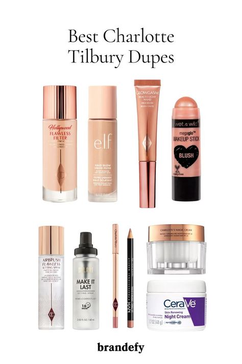 We're highlighting the best Charlotte Tilbury dupes from our app, reviewed and tested by real users to help you decide whether to save or splurge! Brandefy finds inexpensive alternatives to high-end makeup and skincare products because we believe in shopper transparency. We report on ingredients and along with Beauty Gurus’ REAL reviews. Today, we’re rounding up the best Charlotte Tilbury dupes from our app. We think you’re sure to find a great money-saving alternative! #makeup #dupes #beauty Charlotte Tillbury, Save Or Splurge, Makeup And Skincare Products, Alternative Makeup, High End Makeup, Beauty Guru, Contouring And Highlighting, Nyx Professional Makeup, Makeup And Skincare