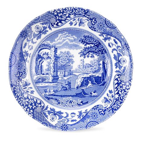 Italian Dinner Plates, Spode Blue Italian, Italian Plates, Italian Side, Elegant Dinner Party, Registry Items, Italian Salad, Butter Plate, Italian Countryside