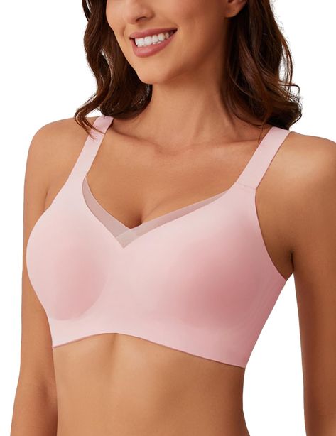 PRICES MAY VARY. Unique processing technology ensures that the bra does not fade after multiple washes. This wireless bra achieves a balance between comfortable wearing and charm chest support shaping. Using a semi-fixed coaster design, the coaster will not fall off during washing and can be easily restored to its position after washing. Lace fabric is exquisite and smooth, making you look more youthful and energetic after wearing it. Whether as a date wear or a holiday gift, in daily exercise o Double D Bras, Honey Love Bras, Best Bra, Lace Bras, Daily Exercise, Lounge Lingerie, Coaster Design, Everyday Bra, Wireless Bra