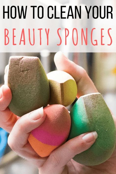 Best Way To Clean Makeup Sponges, How To Clean A Makeup Sponge, Best Way To Clean Makeup Brushes, Cleaning Make Up Brushes, Make Up Brush Cleaning Solution, How To Clean Makeup Sponges, Makeup Sponge Cleaner, Clean Beauty Blender, Hood Rich