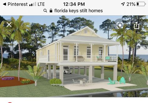 Beach House Plans On Stilts, Small Beach House Plans, House Plans On Stilts, Homes On Stilts, Home On Stilts, Stilt House Plans, House On Stilt, Stilt Home, Beach Cottage Design