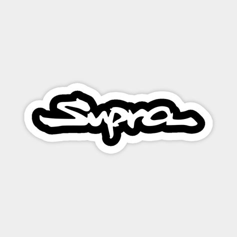 Supra Logo Wallpaper, Toyota Logo Art, Supra Sticker, Supra Design, Supra Logo, Jdm Logo, Cool Car Stickers, Automotive Logo Design, Sticker Logo