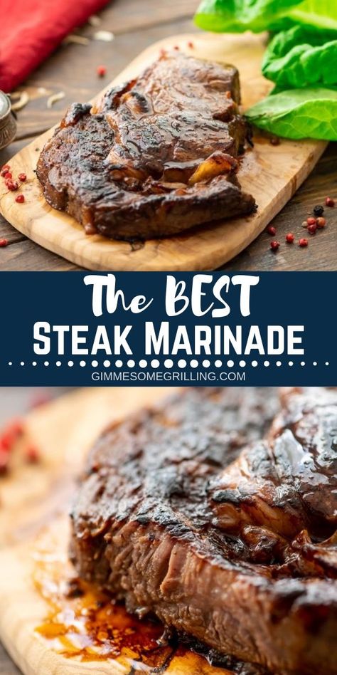 This is the BEST Steak Marinade ever! It will make your steaks juicy, tender and full of flavor. We love that it's made with pantry staples so you have everything on hand. If you are looking to make the best steak ever try out this delicious marinade recipe! #steak #marinade Best Steak Marinade Ever, Marinated Grilled Vegetables, Easy Steak Marinade Recipes, Steak Marinades, Best Steak Marinade, Steak Marinade Easy, Steak Marinade Recipes, Steak Sandwiches, The Best Steak