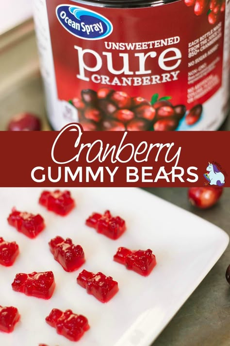 #AD Make your own gummy bears with Ocean Spray(R) Pure Cranberry juice. With just a few ingredients, you can have tasty gummies with no sugar added! Pick yours up at Target, Walmart or Kroger! #PowerOfPureFruit #IC Juice Gummies, Gummy Recipes, Gelatin Gummies, Keto Jello, Party Food Healthy, Cranberry Gummies, Apple Recipes For Fall, Valentine Dessert Ideas, Chocolate Covered Strawberry Cheesecake