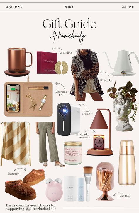 Gifts for the Homebody - Gifts for Staying Cozy at Home - GLITTERINC.COM Chic Gift Ideas, Homebody Gift Guide, Homebody Gifts For Women, Cozy Gifts For Women, Gifts For People Who Have Everything, Unisex Gift Ideas For Adults, Christmas List Ideas For Women, Homebody Gifts, Cozy Christmas Gifts