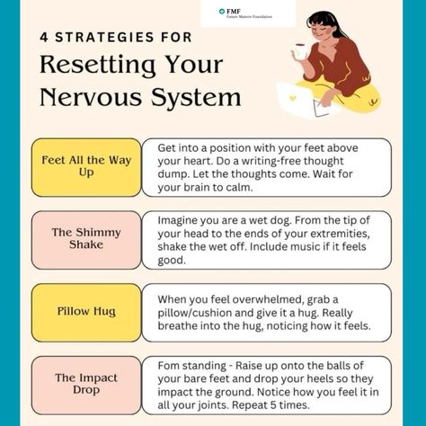 Therapies can reduce stress and improve your quality of life. If your symptoms are too debilitating, it is best to seek help from a qualified therapist who can assess common stressors in your lifestyle and suggest effective ways to combat them. With consistent practice, you can quickly restore balance to your dysregulated nervous system #fmf #nervoussystem #mentalhealth Dysregulated Nervous System, Hug Pillow, Health Topics, Counseling Psychology, Quality Of Life, Nervous System, Counseling, Assessment, Self Care