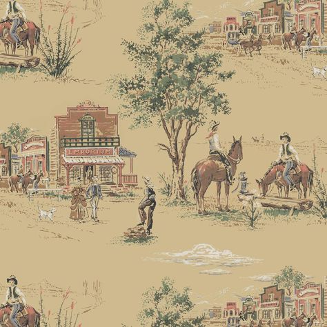 Old West Bedroom, Big Cabin, Old Western, Scenic Design, Peel Stick Wallpaper, Vintage Western, The Ranch, Vintage Wallpaper, Stick Wallpaper