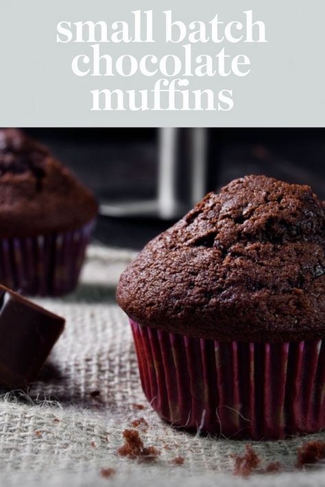 This easy small batch recipe makes 6 soft and tender chocolate muffins, perfect when you need just a few to satisfy your sweet cravings! Small Batch Chocolate Muffins, Air Fryer Muffins, Homemade Chocolate Muffins, Breakfast Homemade, Silicone Cupcake Liners, Stainless Steel Measuring Cups, Muffin Liners, Best Air Fryers, Perfect Morning