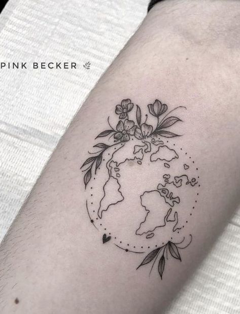 Continent Tattoo, Palm Tattoos, Cool Tattoo, Meaningful Tattoos For Women, Small Tattoos Simple, Flowers Tattoo, Small Hand Tattoos, Subtle Tattoos, Tattoo Life