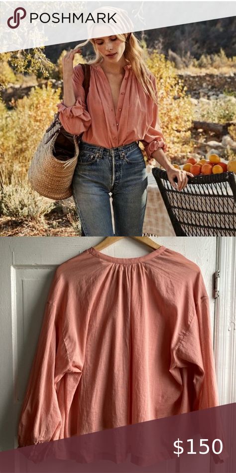 NEW Dôen Jane Blouse in Petal Doen Jane Blouse, Charmed Style, Sewing Inspiration Projects, Style Blouse, Flowy Blouse, Sewing Inspiration, Capsule Wardrobe, Lookbook, Wardrobe