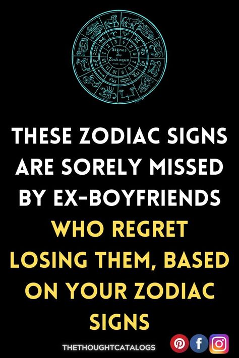 These Zodiac Signs Are Sorely Missed By Ex-boyfriends Based On Your Zodiac Signs#ZodiacSigns #ZodiacSign #Zodiac #Astrology #horoscopes #zodiaco #relationship #love #DailyHoroscope #Aries #Cancer #Libra 
#Taurus #Leo #Scorpio #Aquarius #Gemini #Virgo #Sagittarius #Pisces #zodiac_sign #quotes #entertainment #Arieszodiac #Cancerzodiac #Librazodiac #Tauruszodiac #Leozodiac #Scorpiozodiac #Aquariuszodiac #Geminizodiac #Virgozodiac #Sagittariuszodiac #Pisceszodiac #capricornzodiac #stars Moon Spirituality, Zodiac Signs Characteristics, Zodiac Compatibility Chart, Virgo Aries, Astrology Today, Horoscope Love Matches, Capricorn Virgo, Horoscope Capricorn, Zodiac Relationships