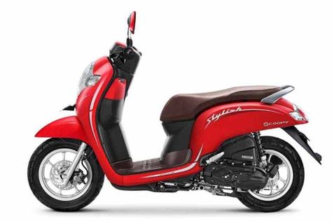 Honda Scoopy, Motor Mobil, Honda Bikes, Happy Birthday Posters, Motor Sport, Bike Rental, Matte Red, Sepeda Motor, Mini Bike