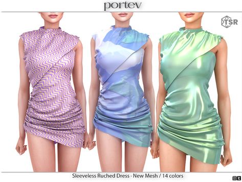 Alpha Cc, Palm Print Dress, Sims Clothes, Sims 4 Dresses, Sims4 Clothes, Los Sims, Sims 1, Sims4 Cc, Sims 4 Cas