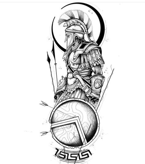 Leonidas Tattoo Design, Leonidas Tattoo, Spartan Warrior Tattoo, Steampunk Tattoo Design, Greece Tattoo, Roman Tattoo, Gladiator Tattoo, Steampunk Tattoo, Spartan Tattoo