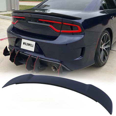 PRICES MAY VARY. Model Compatibility: The Charger Spoiler is compatible with Dodge Charger 2011-2022 SRT, Scat Pack, RT, SE, GT, Daytona, SXT, Pursuit, Hellcat style models. Superior Quality Construction： Crafted from high-grade ABS,Charger spoiler is engineered for durability and resistance against impact, heat, and low temperatures, maintaining its pristine condition through all weather conditions. Aesthetic and Performance Enhancement: Designed to reduce air resistance and improve vehicle sta Dodge Charger Models, Charger Sxt, Dodge Charger 2011, Dodge Charger Sxt, Charger Srt Hellcat, Dodge Charger Srt, Car Silhouette, Srt Hellcat, Scat Pack