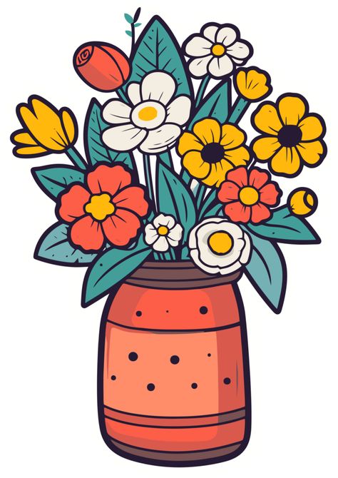 Pot Illustration, Flower In A Pot, Botanical Floral Art, Flower Illustrations, Shirt Printing, Cityscape Photos, Logo Banners, Nature Backgrounds, Heart With Arrow