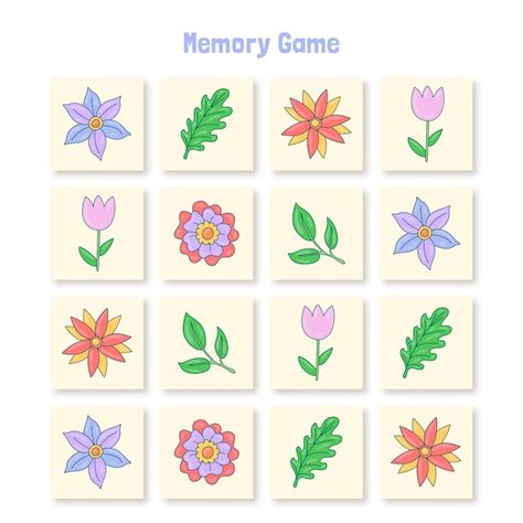 Free Vector | Hand drawn memory game card Memory Card Game, Mazes For Kids, Memory Game, Game Card, Memory Games, Vector Hand, Educational Games, Memory Card, Game Show