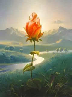 Morning Blossom 2006 Limited Edition Print - Vladimir Kush Max Ernst, Surrealism Painting, Joan Miro, Pop Surrealism, Visionary Art, Modern Artists, Sacred Art, Surreal Art, Large Art