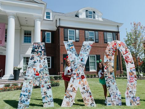 Sorority Party Decorations, Big Sorority Letters, Sorority Yard Letters, Philanthropy Round Recruitment Decor, Adpi Letters, Sorority Letters Painted, Sorority Recruitment Decorations, Recruitment Decorations, Sisterhood Round