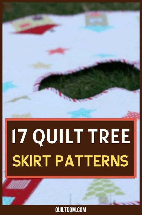 Learn how to make a quilt tree skirt pattern, and check out 17 tree skirt patterns to inspire you to make your own this year. Quilted Tree Skirts Free Pattern, Free Christmas Tree Skirt Patterns, Christmas Tree Skirt Quilt Pattern, Quilted Christmas Tree Skirt Patterns, Christmas Tree Skirts Patterns Free Easy, Small Tree Skirt, Free Christmas Tree Skirt Quilt Patterns, Quilted Tree Skirts, Quilted Christmas Tree Skirt Pattern