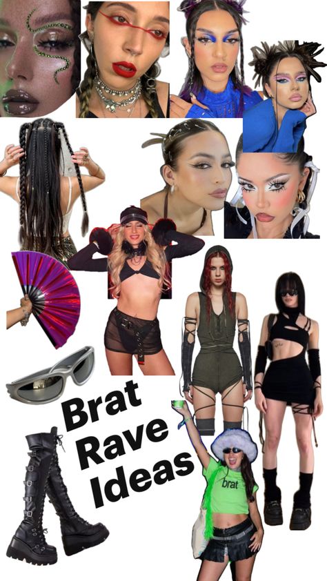 Raver Outfits, Edm Girls, 22nd Birthday, Boat Party, Cute Fit, Charli Xcx, Concert Outfit, Mood Board, Outfit Inspirations