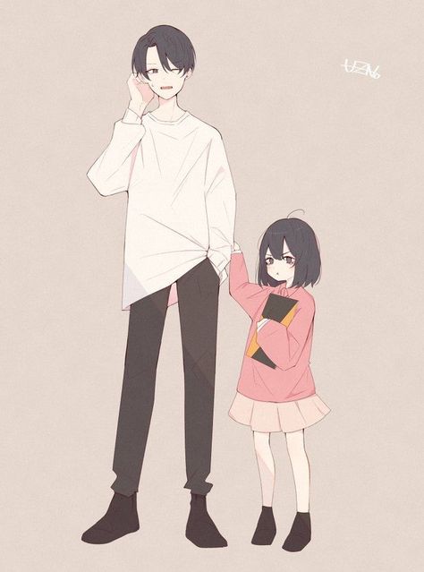 Anime Siblings, Puppy Art, Cute Emoji Wallpaper, Brother And Sister, Anime Baby, Anime Drawings Tutorials, Anime Drawings Boy, Anime Couples Drawings, Drawing Base