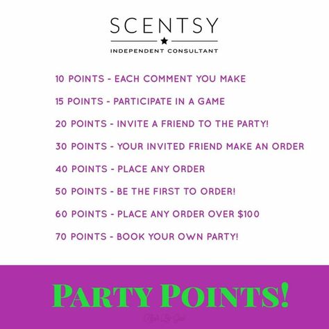 Scentsy Party Points, Scentsy Consultant Business, Scentsy Facebook Party, Party Points, Scentsy Facebook, Scentsy Marketing, Scentsy Consultant Ideas, Scentsy Ideas, Scentsy Party