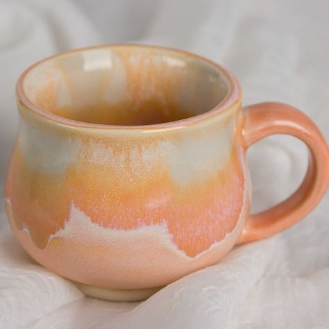 Coral Sands Glaze Mayco, Mayco Glazes Cone 6, Glaze Mug Ideas, Pottery Glaze Combinations Color Combos, Colorful Ceramic Mugs, Ceramic Pottery Glaze Ideas, Pink Glaze Combinations For Pottery, Glazes For Pottery Recipes Cone 6, Cone 6 Glazes