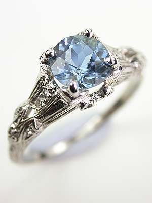 Edwardian Aquamarine Platinum Ring, ca. 1925 Edwardian Ring, Antique Engagement Ring, Aquamarine Jewelry, I Love Jewelry, Pretty Rings, Platinum Ring, Gorgeous Jewelry, Dream Jewelry, Diamond Bracelets