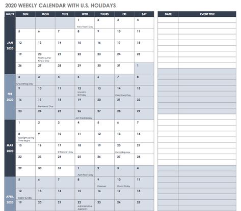 Free Excel Calendar Templates Excel Ideas, Vacation Calendar, Free Blank Calendar, Marketing Calendar Template, Excel Calendar Template, Weekly Calendar Template, Printable Calendar 2020, Schedule Calendar, Excel Calendar