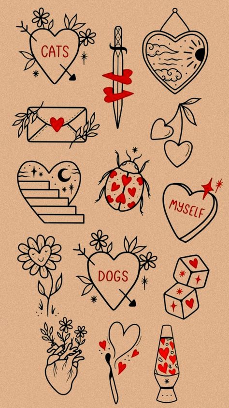 February Flash Tattoo, Stained Glass Heart Tattoo, Self Love Traditional Tattoo, Paper Rings Tattoo, Heart Glasses Tattoo, Tarot Card Tattoo Minimalist, Cute Patchwork Tattoo, Heart Flash Tattoo, Cutesy Tattoos