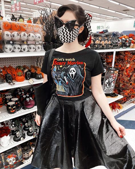 2,401 Likes, 72 Comments - Lady Damfino (@damfino) on Instagram: “2020 means no Disney so instead I’ll just enjoy the magical world of the @99centsonly Halloween…” Pinup Halloween, 2022 Costumes, 99 Cent Store, October Outfits, Gothic Chic, Alt Outfits, Rock Outfits, Magical World, Gothic Outfits