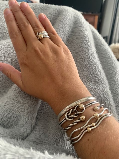 Eden Hand Arts Bracelets, Eden Hand Arts, Bracelet And Rings, Cape Cod Bracelet, Cape Cod Jewelry, Jewelry History, Art Bracelet, Indie Jewelry, Stacked Jewelry